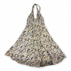 J.Crew Halter Backless Print Sundress Size 4